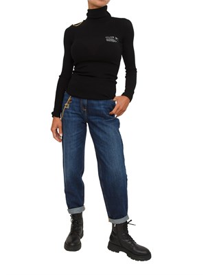 Maglia dolcevita Elisabetta Franchi in lana nera in DONNA