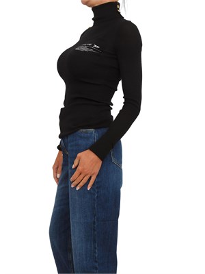 Maglia dolcevita Elisabetta Franchi in lana nera in DONNA