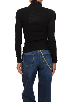 Maglia dolcevita Elisabetta Franchi in lana nera in DONNA