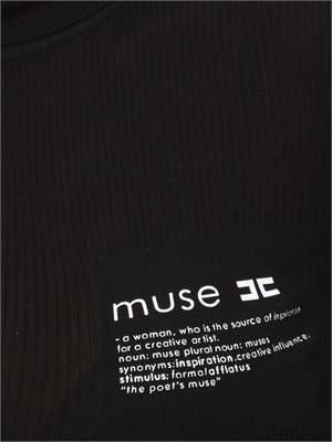 Maglia dolcevita Elisabetta Franchi in lana nera in DONNA