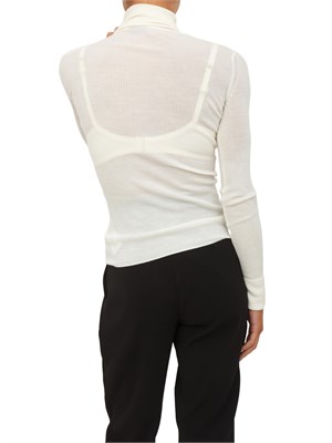 Maglia dolcevita Elisabetta Franchi in lana avorio in DONNA