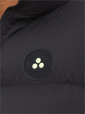 Gilet imbottito Peuterey nero con piuma naturale in collaborazione con Tony Effe in UOMO