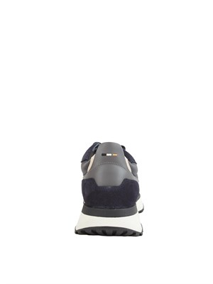 Sneakers Boss uomo in pelle blu in UOMO