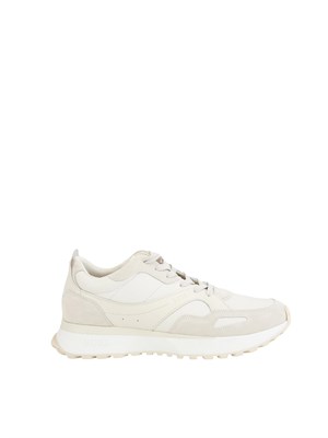 Sneakers Boss uomo in pelle bianca in UOMO