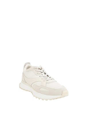 Sneakers Boss uomo in pelle bianca in UOMO