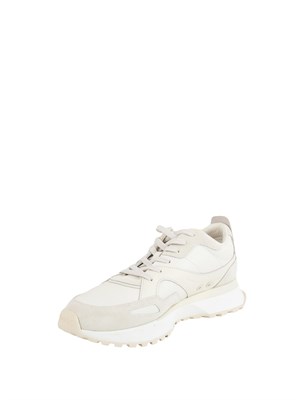 Sneakers Boss uomo in pelle bianca in UOMO