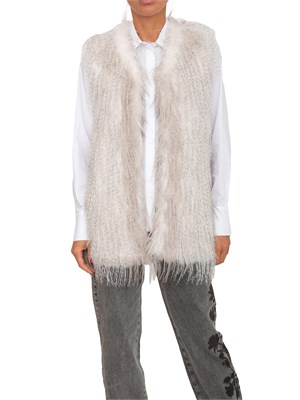 Gilet Blugirl in faux fur bianco in DONNA