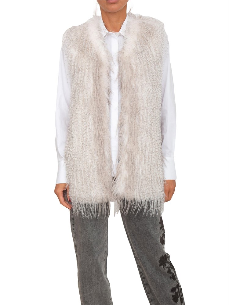 Gilet Blugirl in faux fur bianco