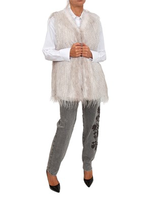Gilet Blugirl in faux fur bianco in DONNA
