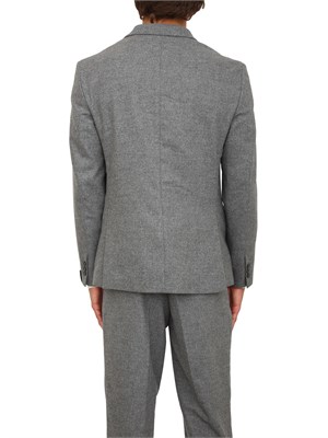 Giacca doppiopetto Paolo Pecora in fresco lana grigia melange in UOMO