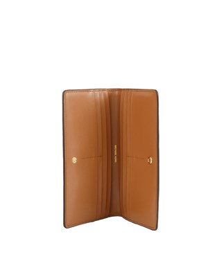 Portafogli Bryant di Michael Michael Kors in pelle saffiano marrone logo in DONNA
