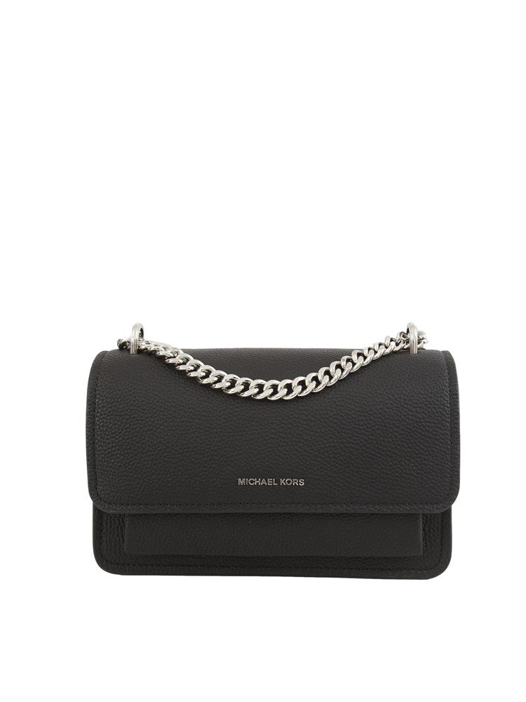 Borsa Claire di Michael Michael Kors in pelle martellata nera