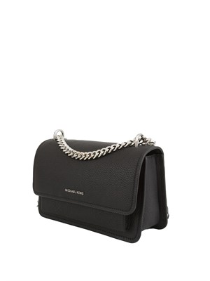 Borsa Claire di Michael Michael Kors in pelle martellata nera in DONNA