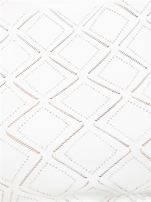 Maglia lupetto Blugirl in viscosa punzonata bianca con strass in DONNA