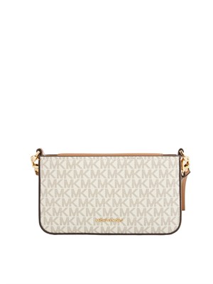 Borsa Bryant di Michael Michael Kors in pelle saffiano panna logo in DONNA