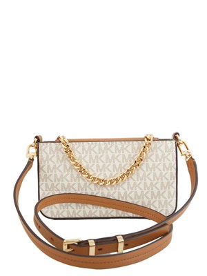 Borsa Bryant di Michael Michael Kors in pelle saffiano panna logo in DONNA