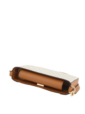 Borsa Bryant di Michael Michael Kors in pelle saffiano panna logo in DONNA