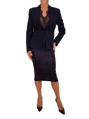 Gonna reversibile Blugirl in viscosa rasata fantasia blu in DONNA