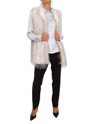 Camicia Blugirl in raso grigio in DONNA