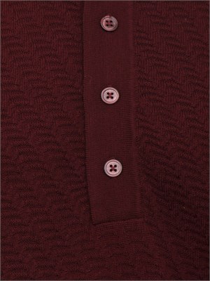 Maglia polo Paolo Pecora in lana bordeaux in UOMO