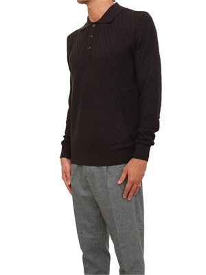 Maglia polo Paolo Pecora in lana marrone in UOMO