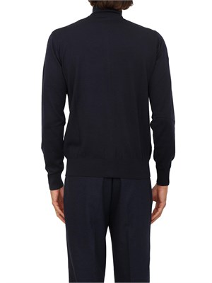 Cardigan Paolo Pecora in lana blu con zip in UOMO