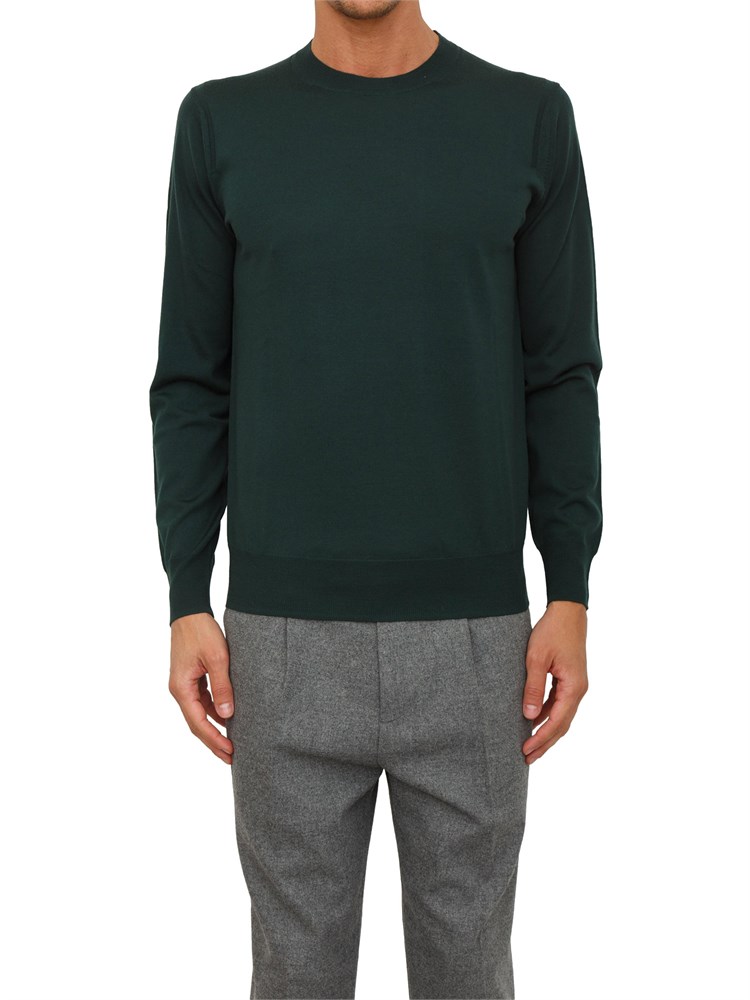 Maglia girocollo Paolo Pecora in lana merino verde