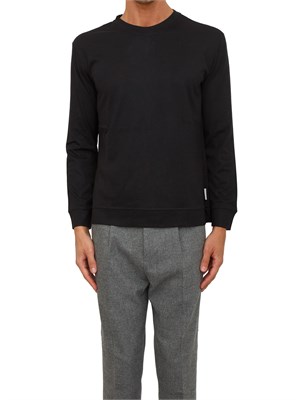 T-shirt girocollo Paolo Pecora in cotone nero in UOMO