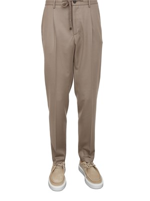 Pantaloni uomo jogger Peserico in flanella beige in UOMO