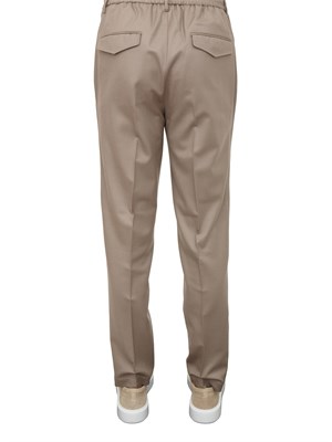 Pantaloni uomo jogger Peserico in flanella beige in UOMO