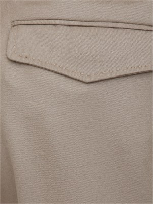 Pantaloni uomo jogger Peserico in flanella beige in UOMO