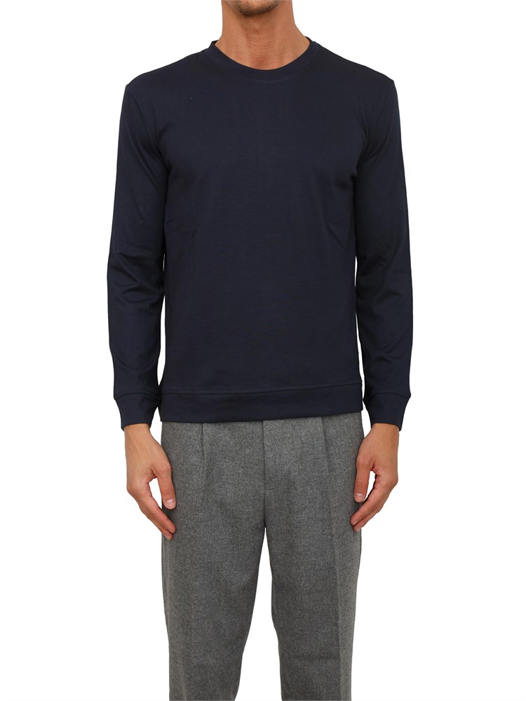 T-shirt girocollo Paolo Pecora in cotone blu