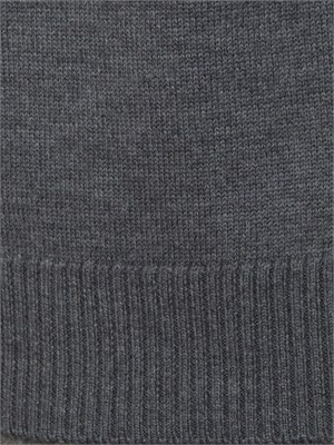 Maglia collo alto Paolo Pecora in lana merino grigia in UOMO