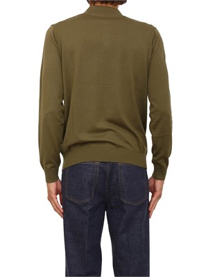 Maglia polo mezza zip Paolo Pecora in lana verde in UOMO