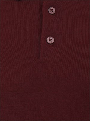 Maglia polo Paolo Pecora in lana merino bordeaux in UOMO