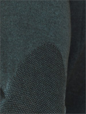 Maglia a collo alto Aiace Galassi in pura lana verde con effetto delavÉ in UOMO