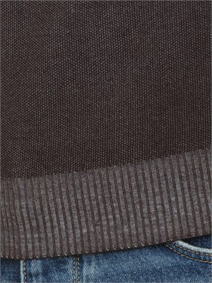 Maglia a collo alto Aiace Galassi in pura lana grigia con effetto delavÉ in UOMO