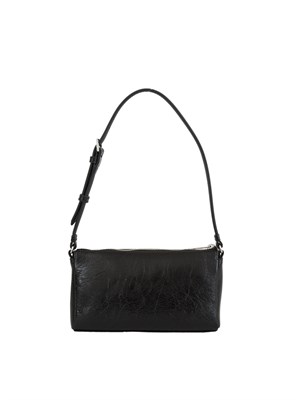 Borsa Karl Lagerfeld in pelle lucida nera e borchie in DONNA