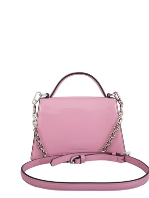 Borsa Karl Lagerfeld in pelle lucida rosa in DONNA