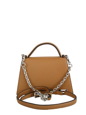 Borsa Karl Lagerfeld in pelle cuoio con logo signature in DONNA