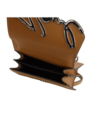 Borsa Karl Lagerfeld in pelle cuoio con logo signature in DONNA