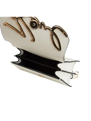 Borsa Karl Lagerfeld in pelle bianca con logo signature in DONNA