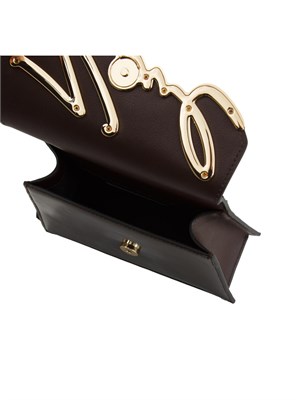 Borsa Karl Lagerfeld in pelle lucida marrone in DONNA