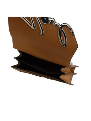 Borsa Karl Lagerfeld in pelle cuoio con logo signature in DONNA