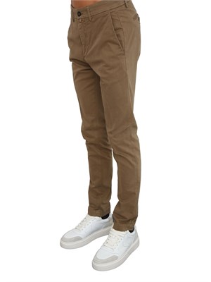 Pantaloni Siviglia uomo in cotone flanellato cammello in UOMO