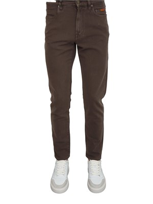 Jeans Siviglia uomo in raso di cotone marrone in UOMO