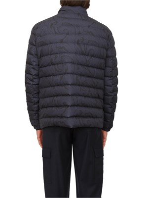 Piumino Etro uomo in nylon blu stampa Paisley in UOMO