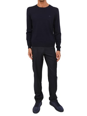 Pantaloni cargo Etro uomo in lana blu con tasconi in UOMO