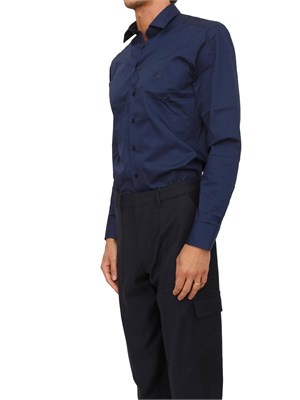 Camicia Etro uomo in cotone blu con logo in UOMO
