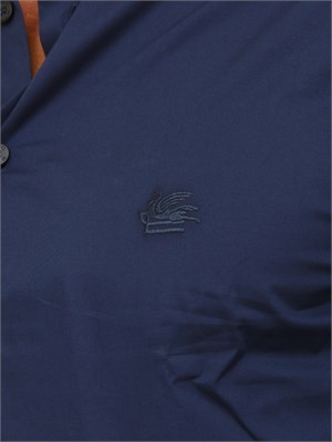 Camicia Etro uomo in cotone blu con logo in UOMO